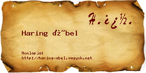 Haring Ábel névjegykártya
